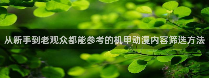 汗汗漫画作品:从新手到老观众都能参考的机甲动漫内容筛选方法配图